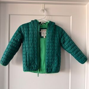 Cat & Jack Teal Quilted Jacket with Hood